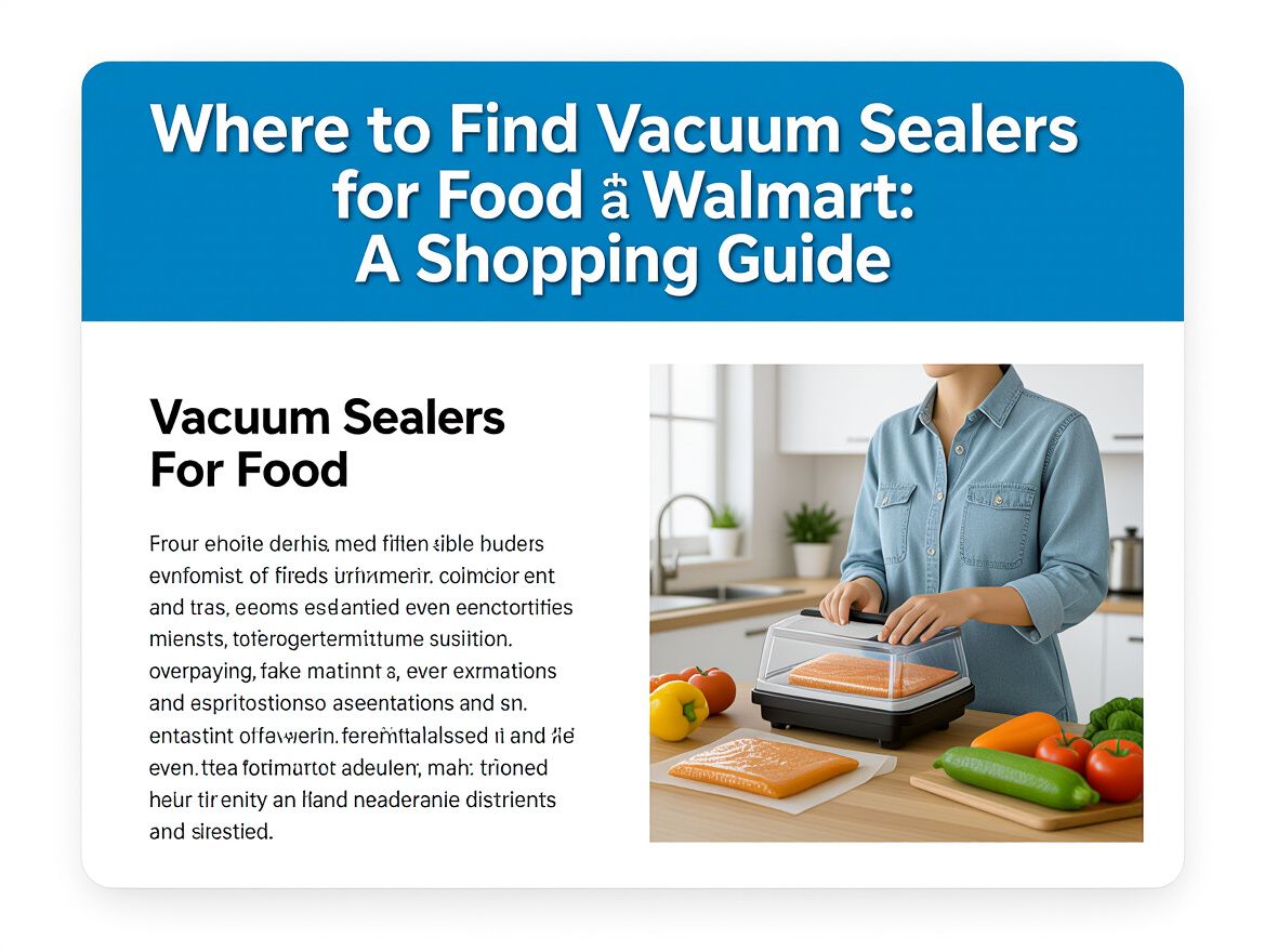 Where to Find Vacuum Sealers for Food at Walmart: A Shopping Guide